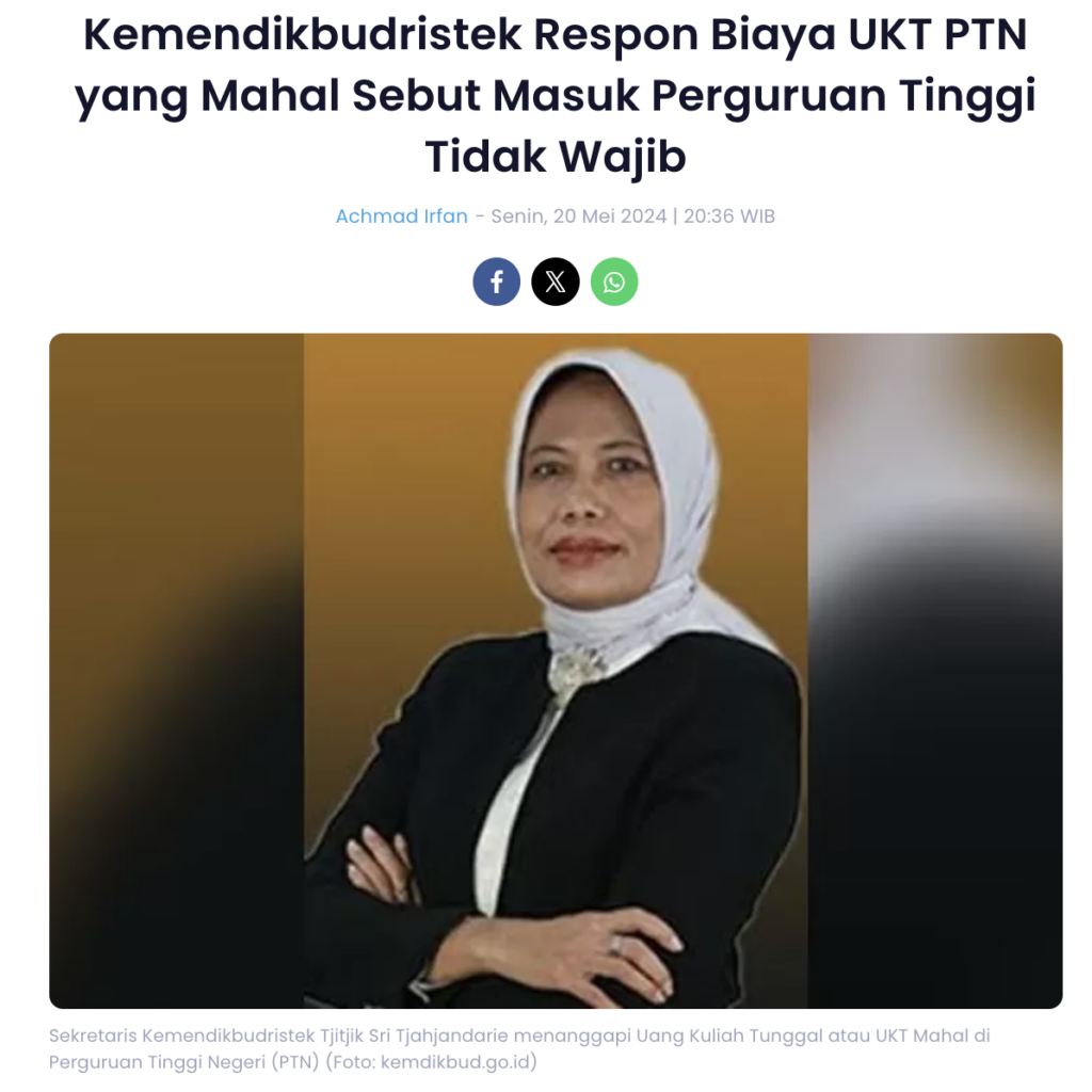 UKT di PTN Mahal